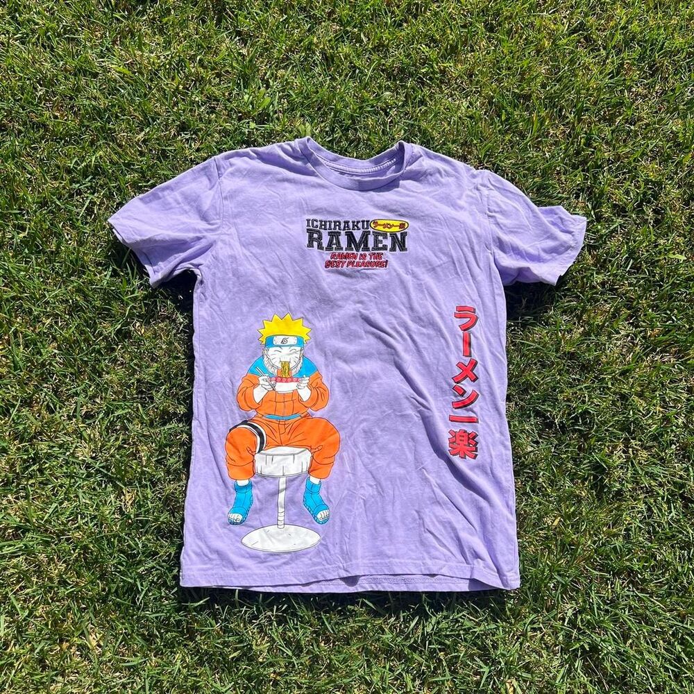 Naruto ramen tee purple mens size M y2k rare
